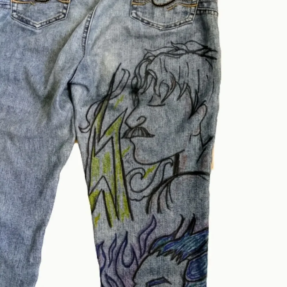 Reckless Jeans with Graffiti Custom Art Junior's 5